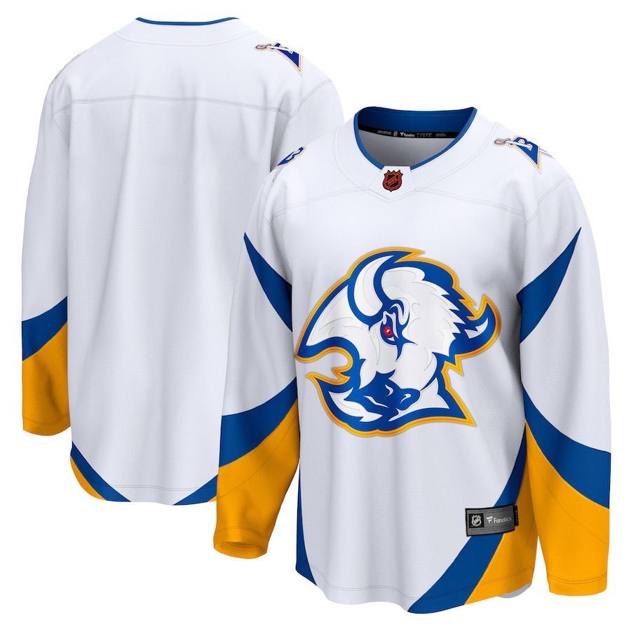 Men Buffalo Sabres Blank Fanatics Branded White Special Edition Breakaway 2022 NHL Jersey